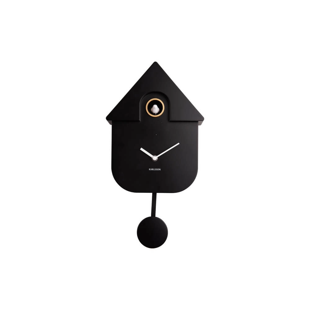 Horloge murale moderne Cuckoo noir Karlsson 8714302687143