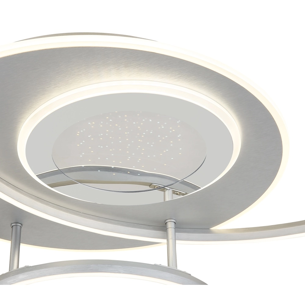 Lampe de plafond moderne Johnson Gris argenté Globo 9007371592548