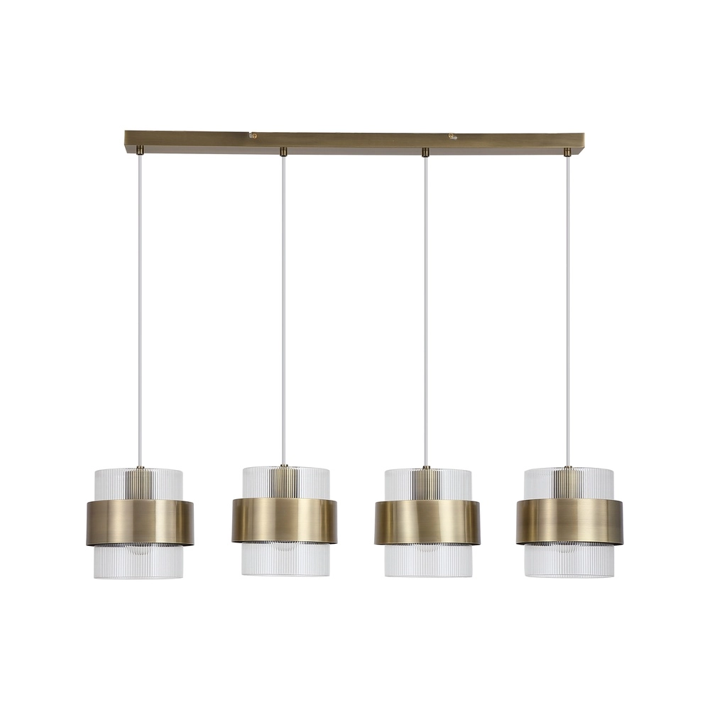 Lampe suspendue Royal Laiton ancien à 4 lumières Searchlight 5,05342E+12