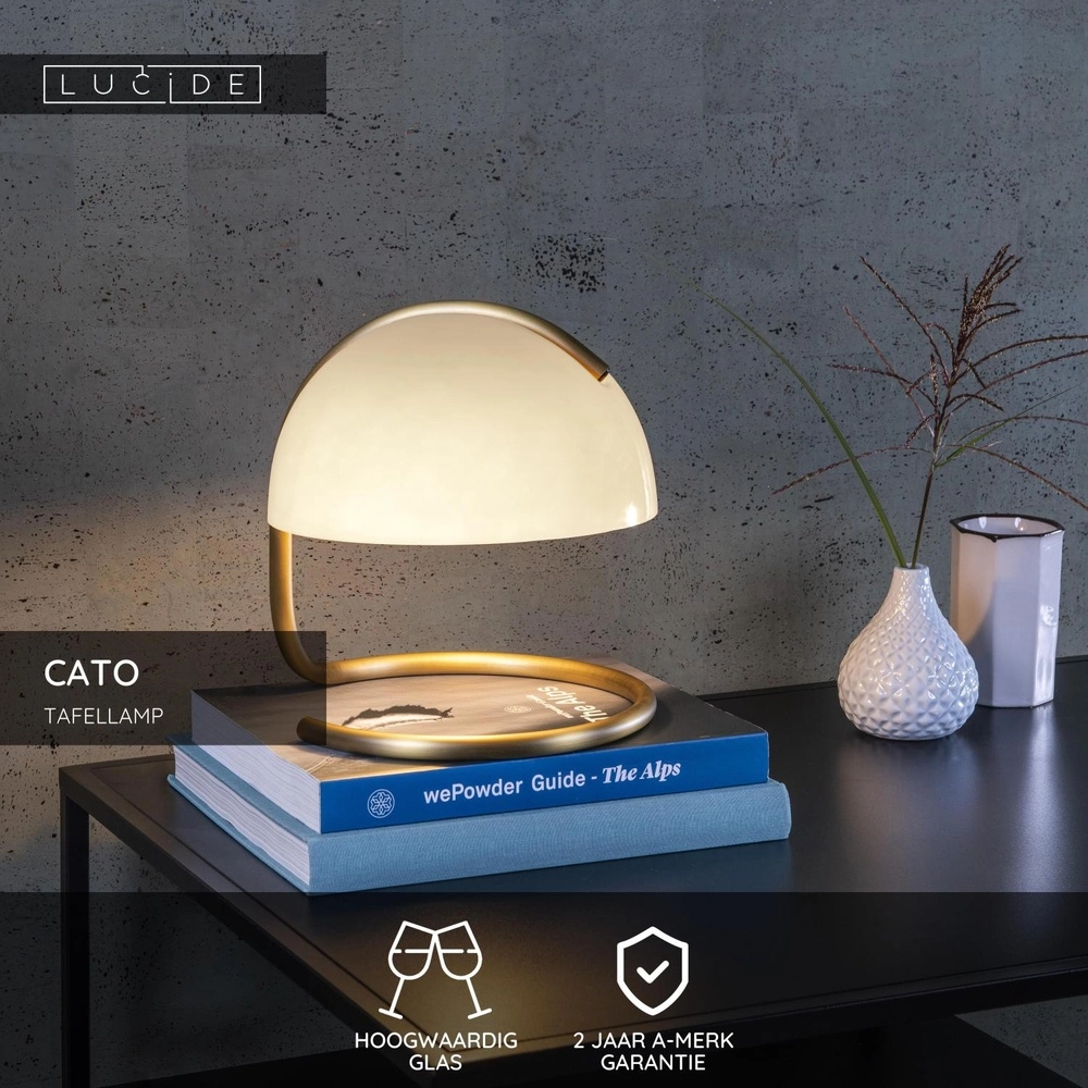 Lampe de table classique Cato Blanc Lucide 5411212460851