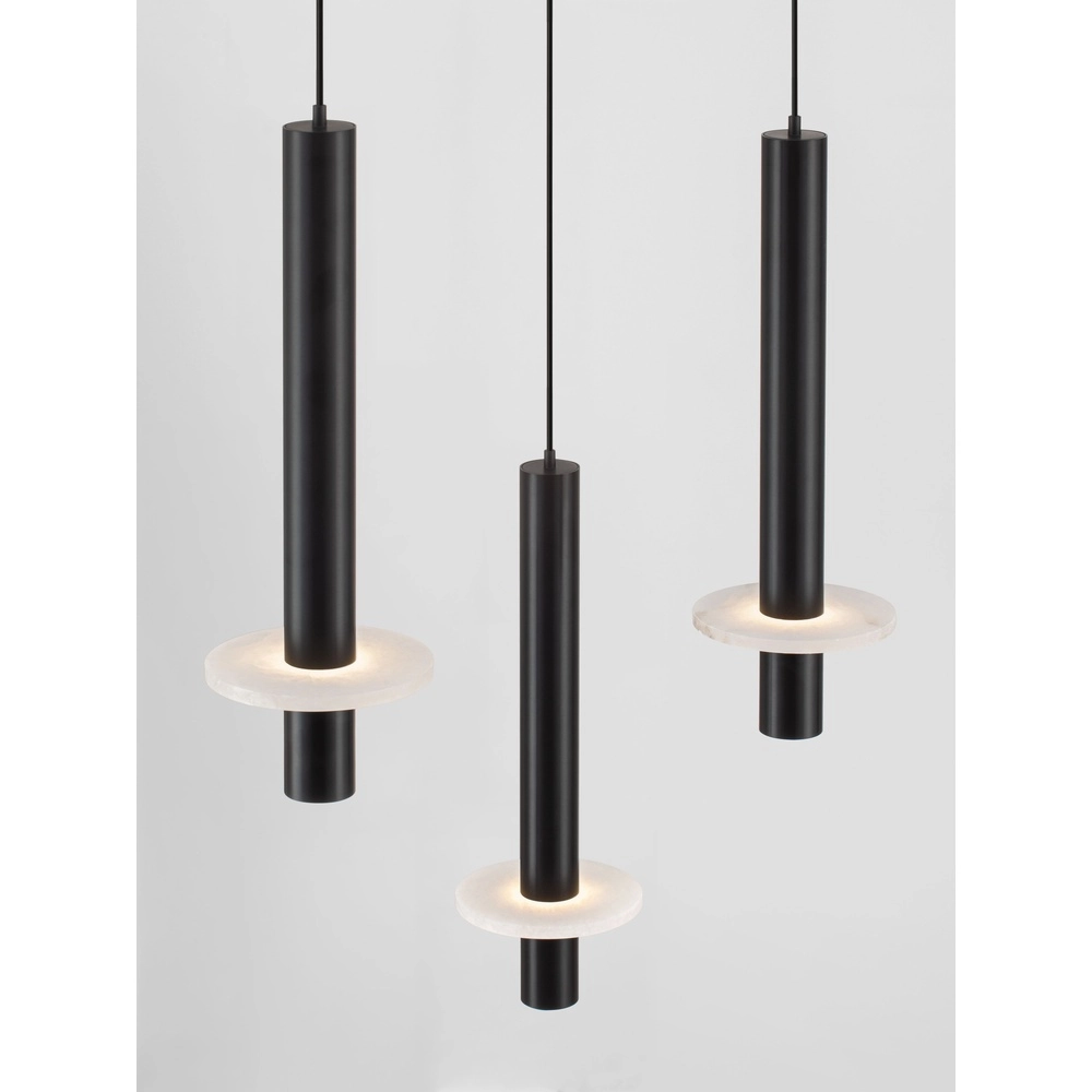 Lampe pendante de conception Noemi noir avec blanc Ø 47cm Lyora 5212063503281