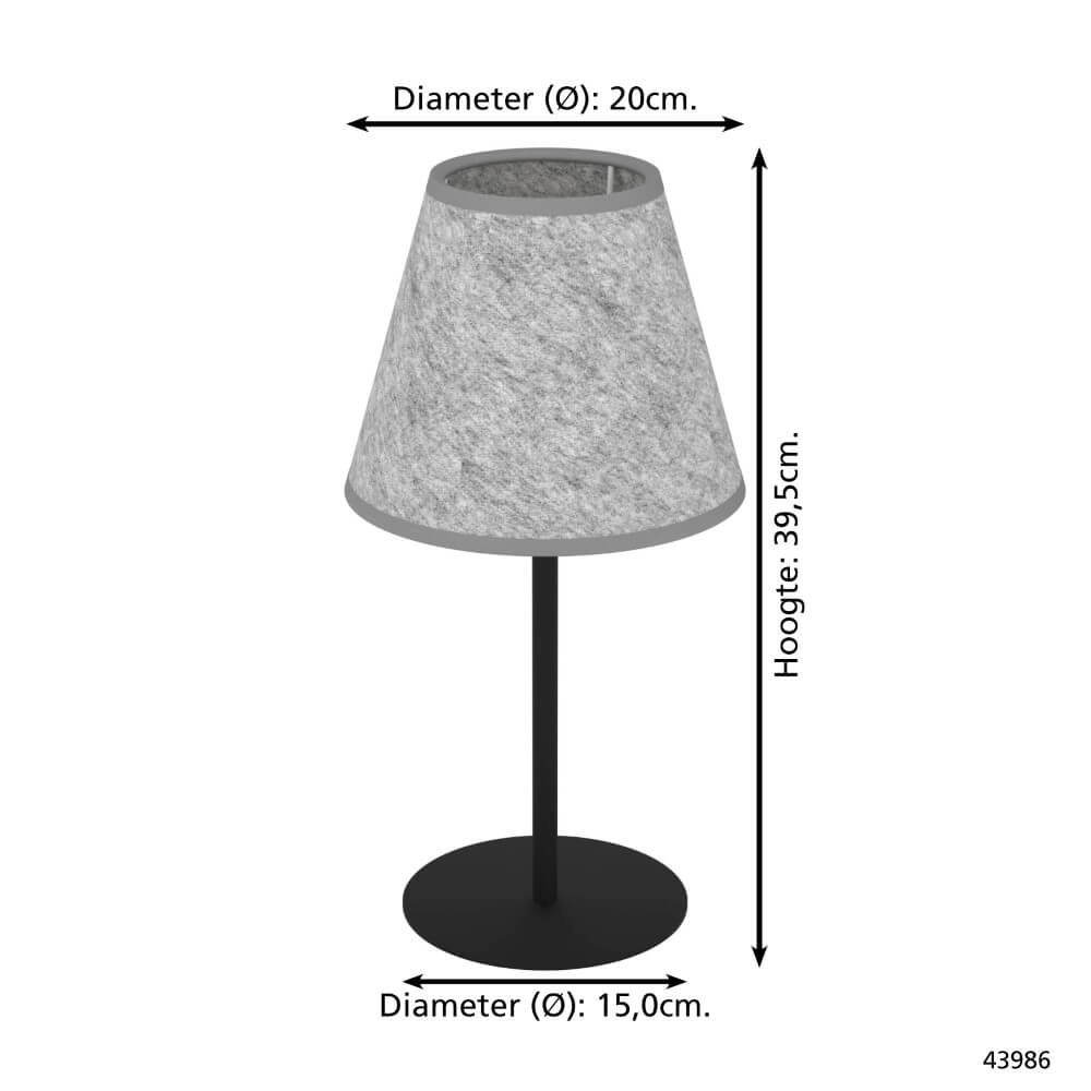 Lampe de table textile Alsager Eglo 9002759439866