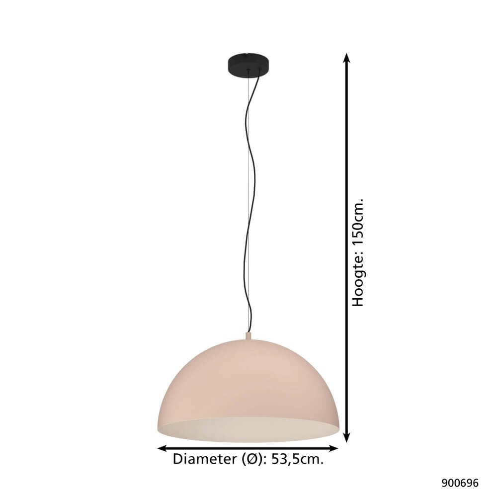 Lampe à suspension Japandi Gaetano 1 Ø 53,5 cm Eglo 9008606274222