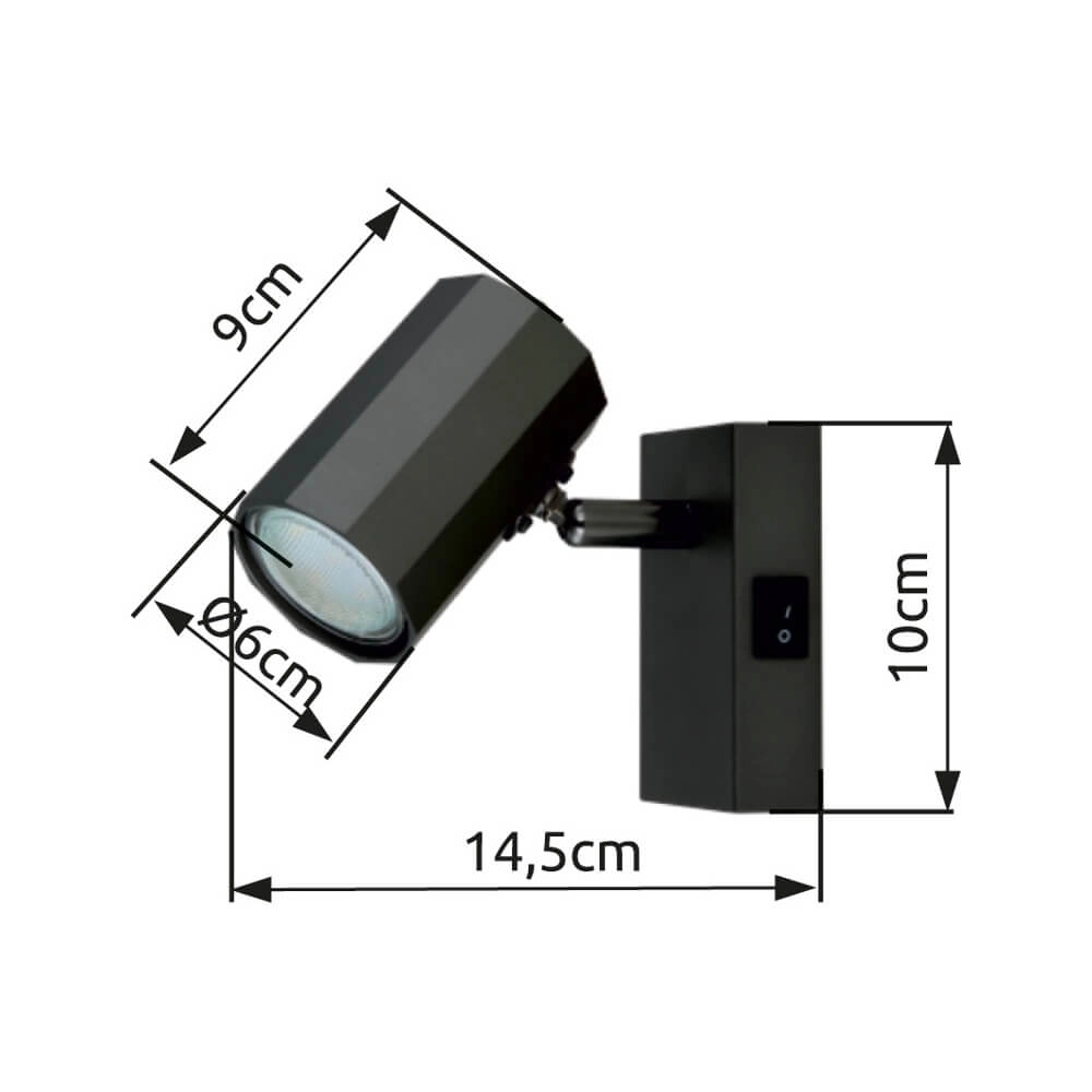 Applique murale grise James cheville Globo 9007371456833