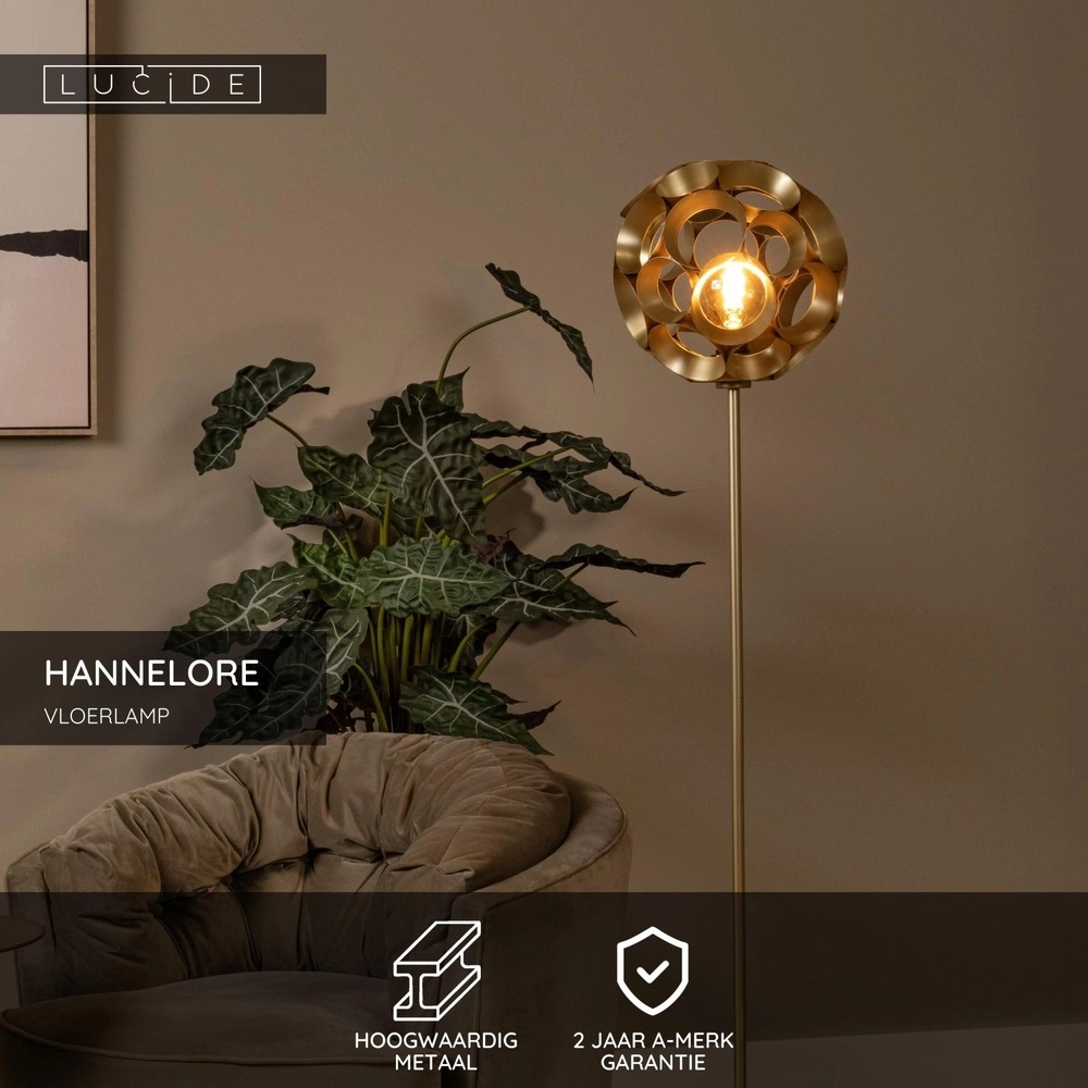 Lampe de pied Hannelore Or Lucide 5411212106278