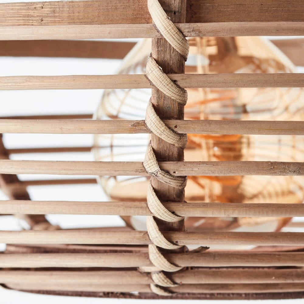 Lampe suspendue loft en rotin Woodball Brilliant 4004353413803