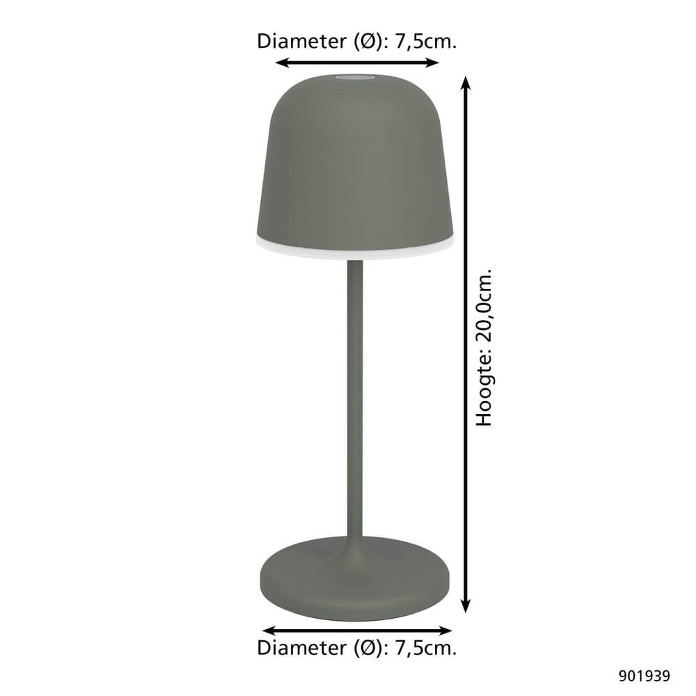 Lampe de table Mannera Design vert Eglo 9008606355563