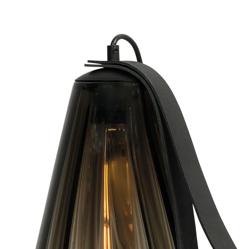 Lampe de table noire Diamond 40cm avec verre fumé Masterlight 8718121259208
