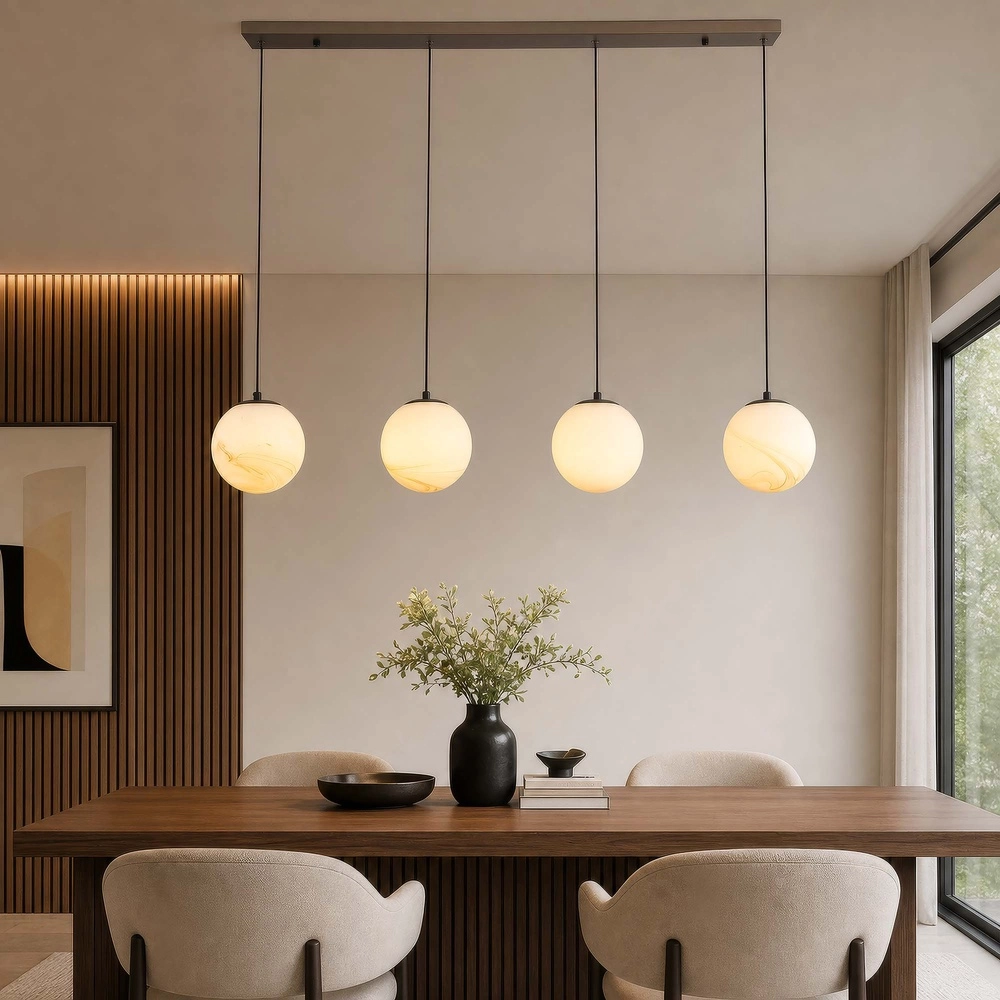 Lampe suspendue Carrara 4-marron clair Searchlight 5,05342E+12