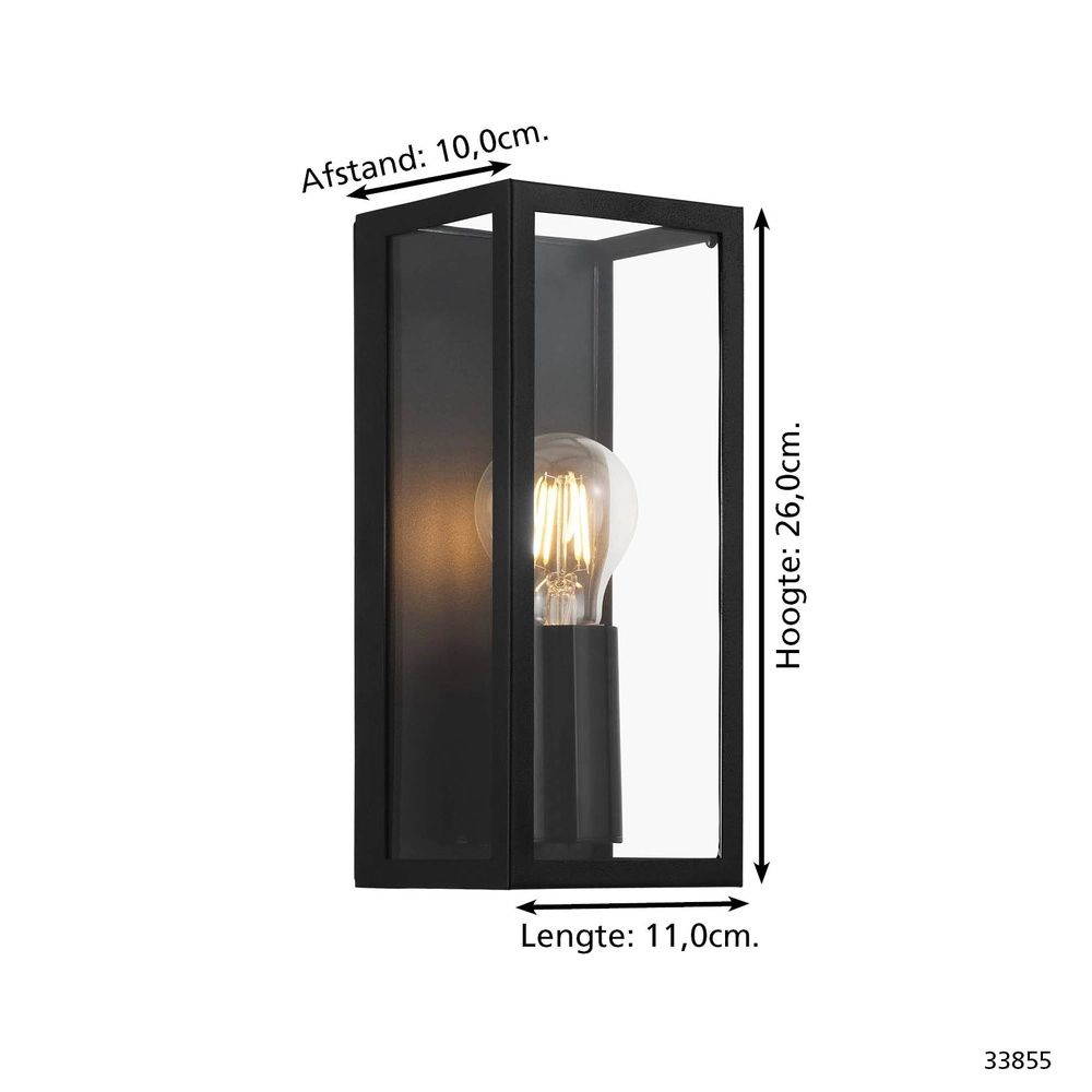 Lampe extérieure élégante Alamonte 2 E27 - noir Eglo 9002759338558