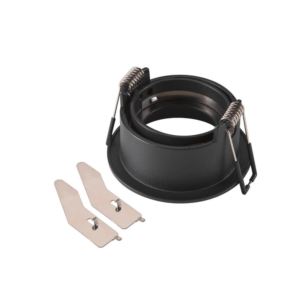 Anneau de montage New Tria 68 rond noir - à encastrer - sans raccord SLV 4024163277167