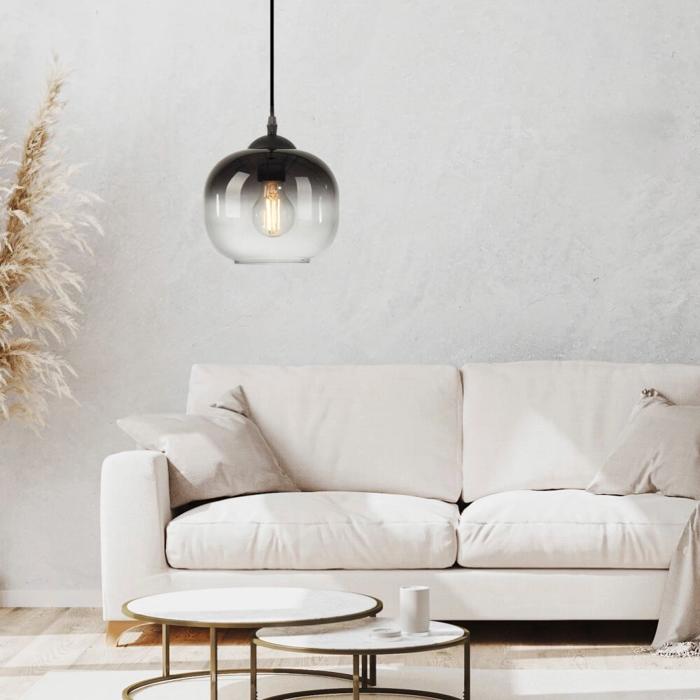 Lampe suspendue noire Zea célibataire Just Light 4043689993740