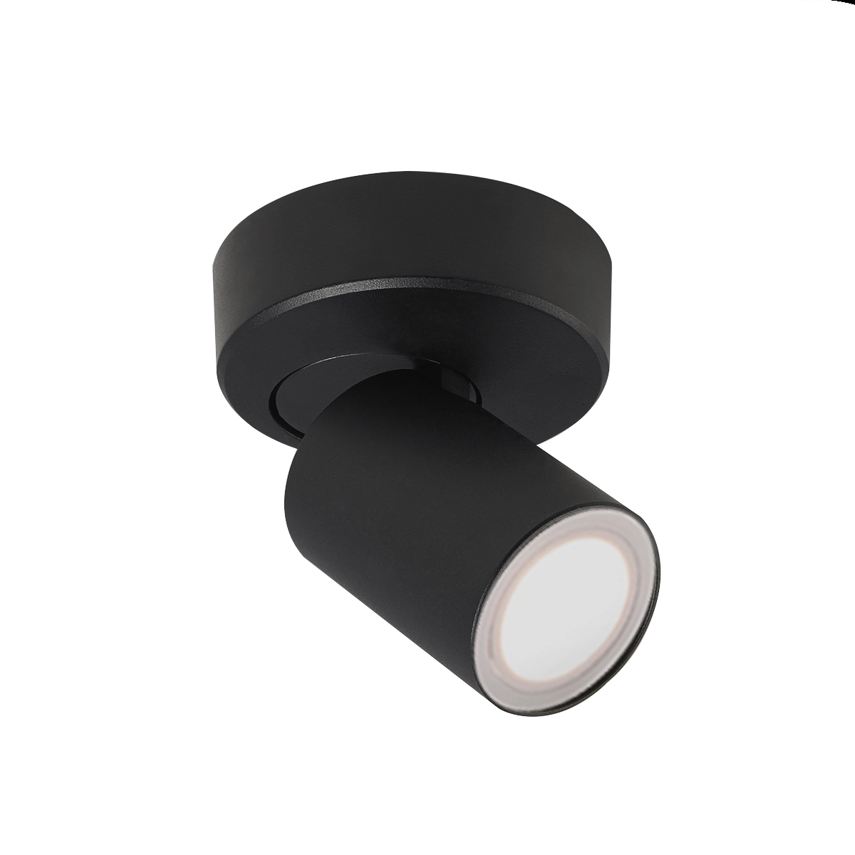 Plafonnier Moon 1 rond noir