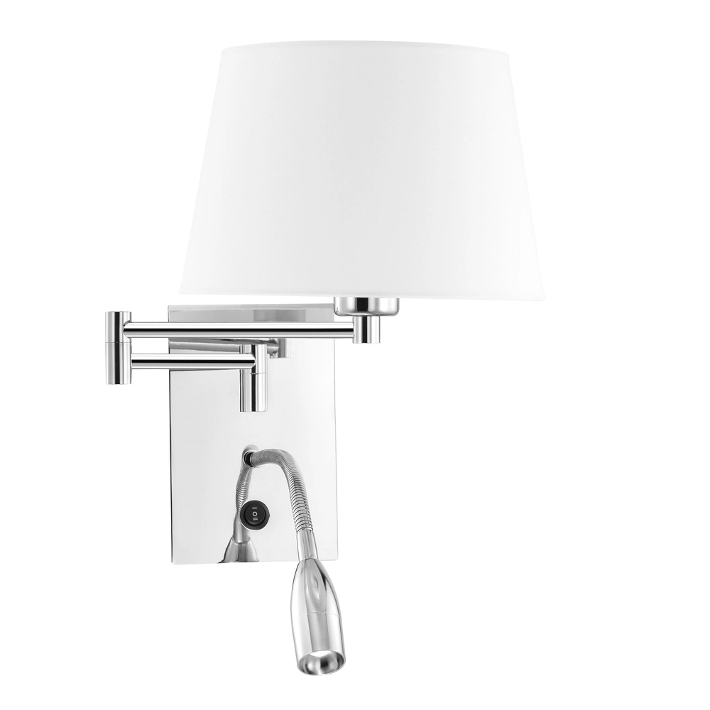 Applique murale Cingo chrome avec blanc Lyora 5212017403872