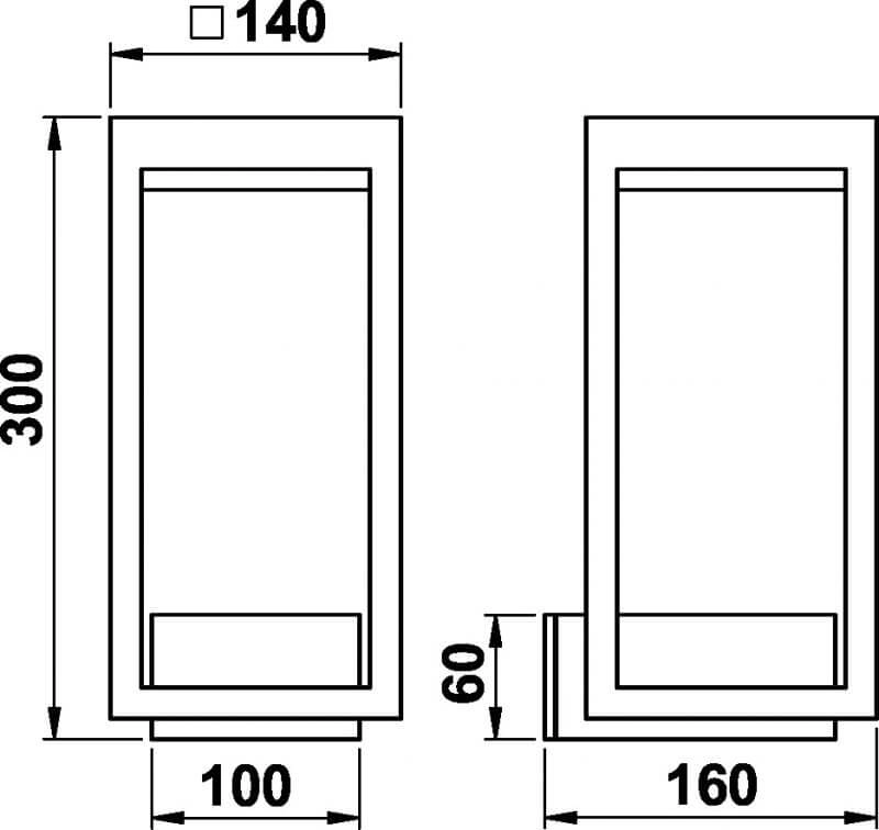 Applique LED Poast 30 cm - blanc Albert 4007235802801