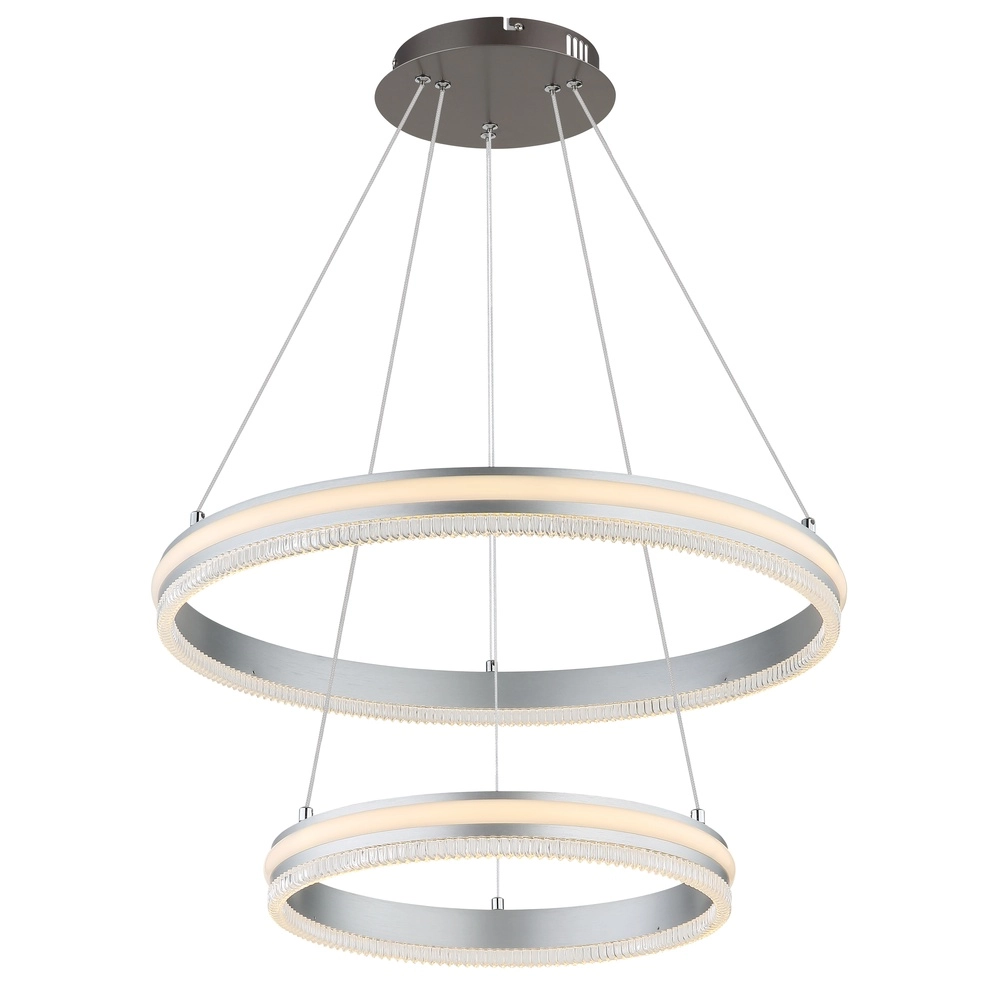 Lampe suspendue Francine Anneaux en métal à fusil 2 Globo 9007371583645