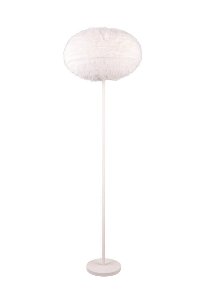 Lampadaire en tissu Furry crème Ø 50cm Trio 4017807600148