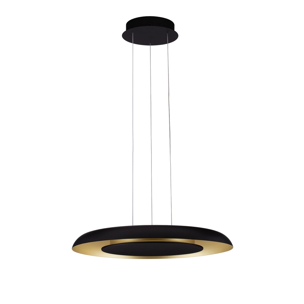 Suspension moderne Epos Ø 60cm noir avec or Lyora 5212017463272