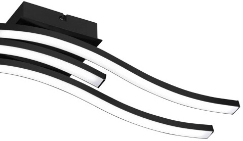 Plafonnier noir Route 3 rayures Trio 4017807471281