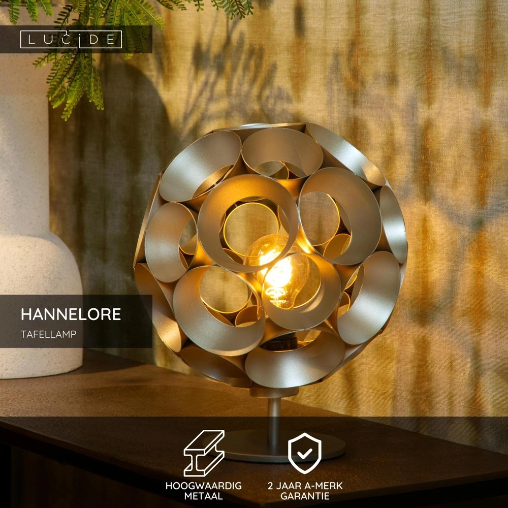 Lampe de table Hannelore Or Lucide 5411212106254