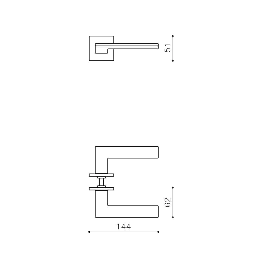 Poignée de porte design Trend acier inoxydable mat Olivari 8714186477519