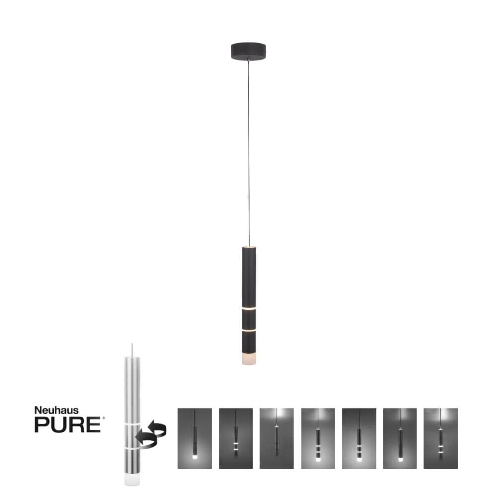 Lampe suspendue noire Pure Vega 3000K Paul Neuhaus 4012248357514