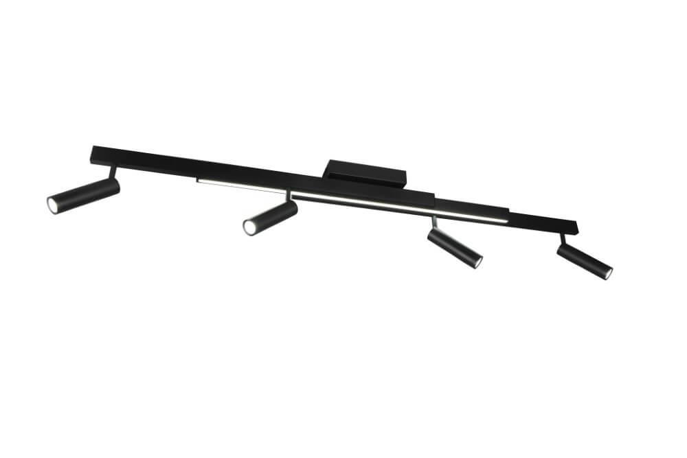 Spot LED 4 lumières Zeno noir Trio 4017807622904