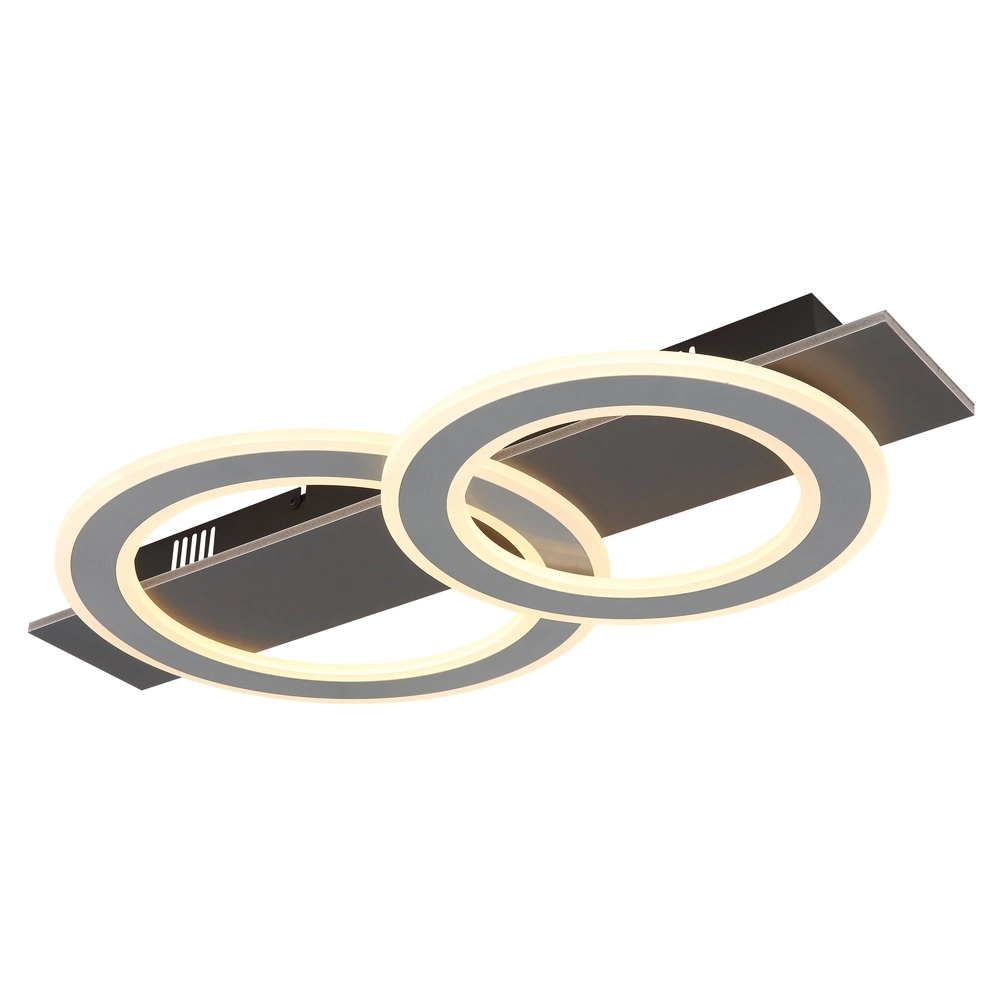 Lampe de plafond à design Jayden Anneaux anthracite 2