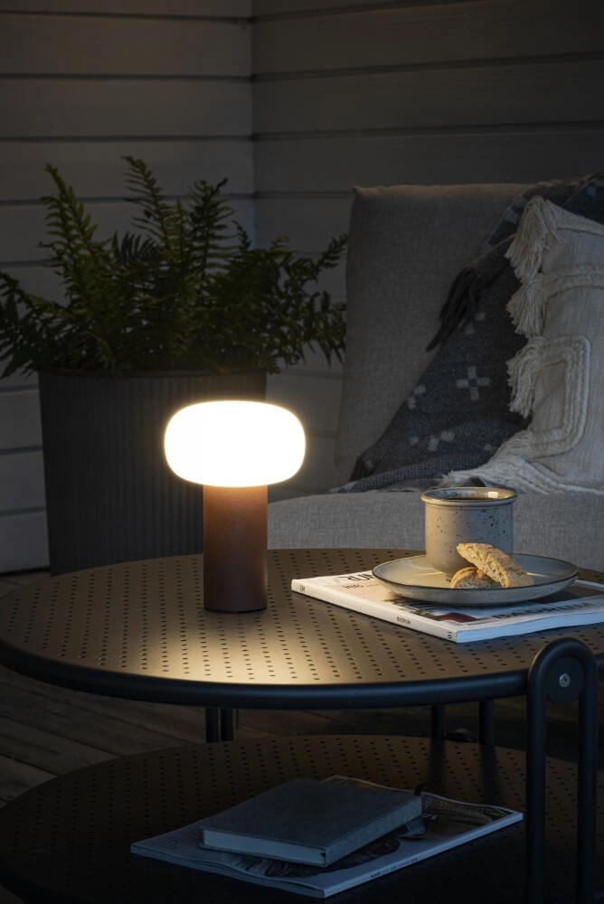 Lampe de table rechargeable Antibes brun rouille KonstSmide 7318308269726