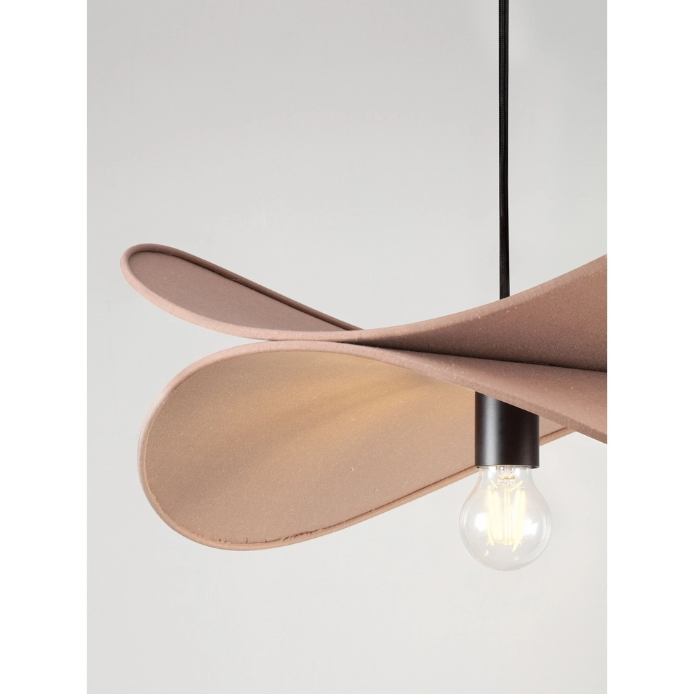 Lampe pendante moderne Luve noir avec marron moka Lyora 5212017493712