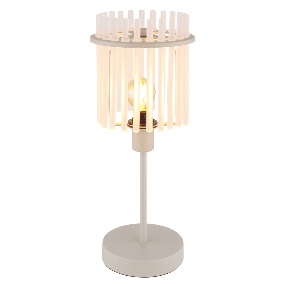 Lampe de table Gorley brun sable avec verre Lampe de table Gorley brun sable avec verre