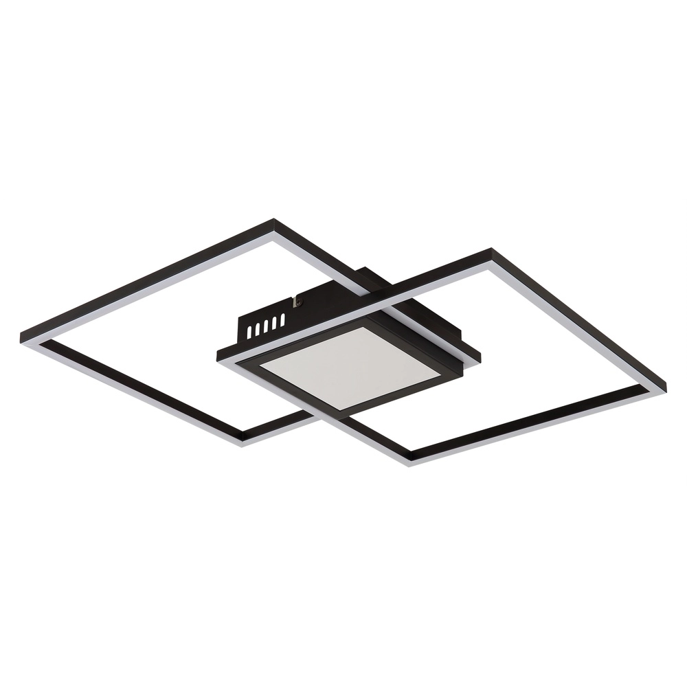 Lampe de plafond moderne Saunders Carré noir Globo 9007371475353