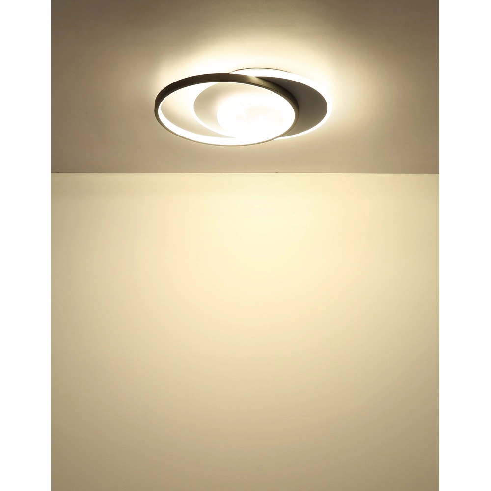 Lampe de plafond à design Moon noir et blanc Globo 9007371575749