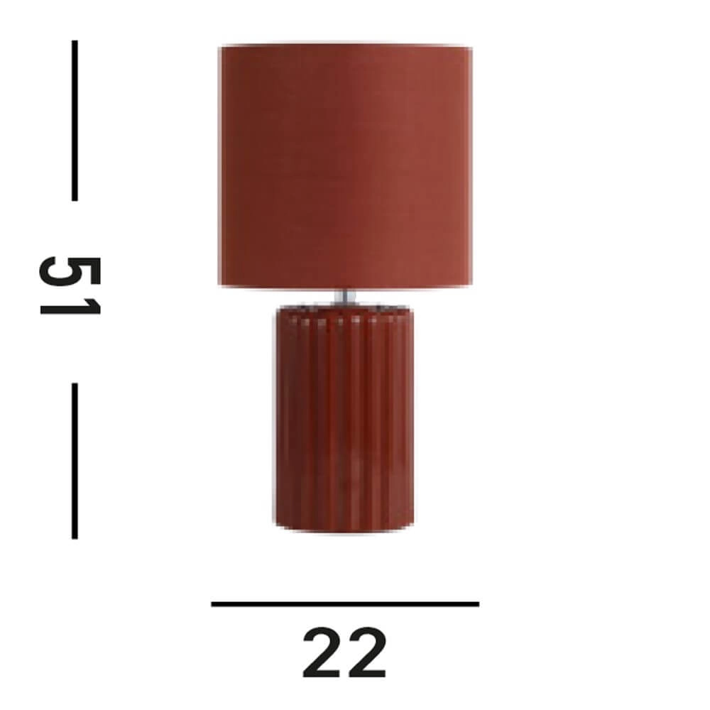 Lampe de table orange Groove céramique Searchlight 5053423274096