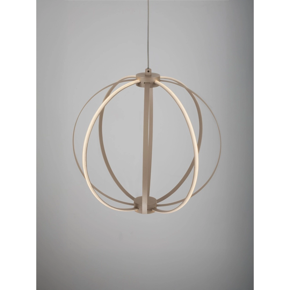 Lampe suspendue Brea beige Ø 30cm Lyora 5212017494382