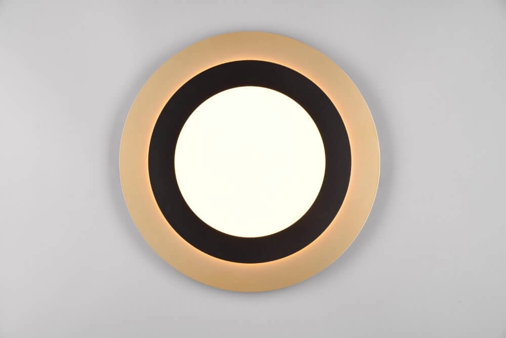 Plafonnier design rond Morgan noir avec de l'or Trio 4017807574425