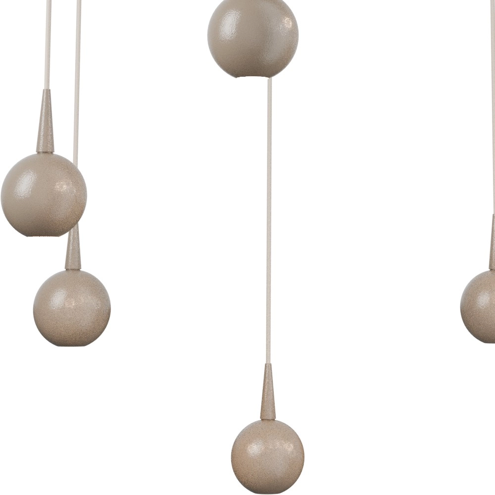Lampe suspendue à 7 lampes Talana terra beige Ø 50cm DTW Masterlight 8718121399089