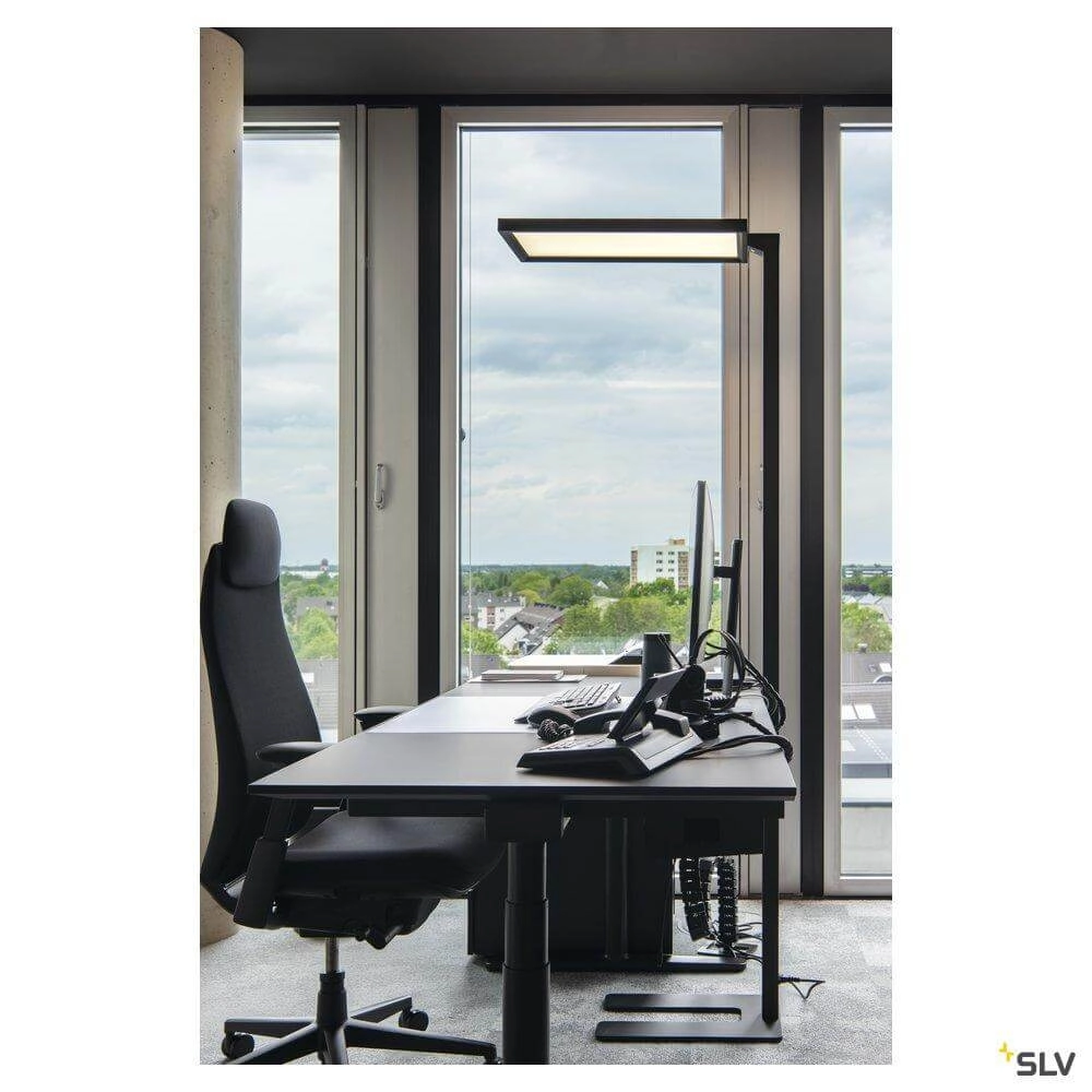 Lampadaire LED Worklight bureau 195cm noir SLV 4024163254632