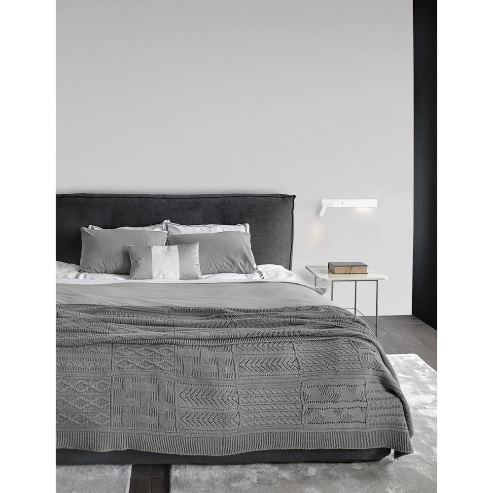 Lampe de chevet Vida Gauche blanche avec USB Lyora 5212017427861