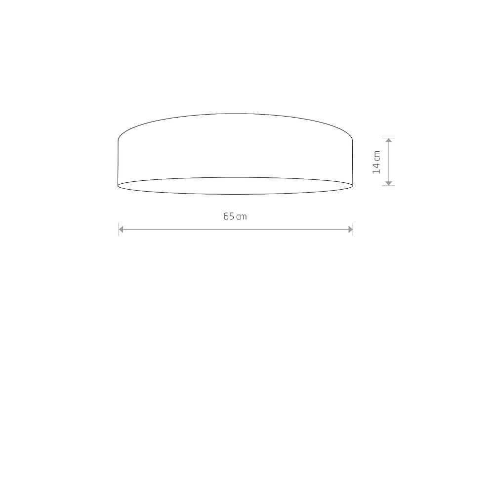 Plafonnier en velours Croco Ø 65 cm Lyora 5903139895699