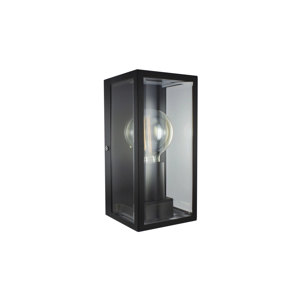 Lampe extérieure noire Prato E27 - verre Lyora 5055788268765