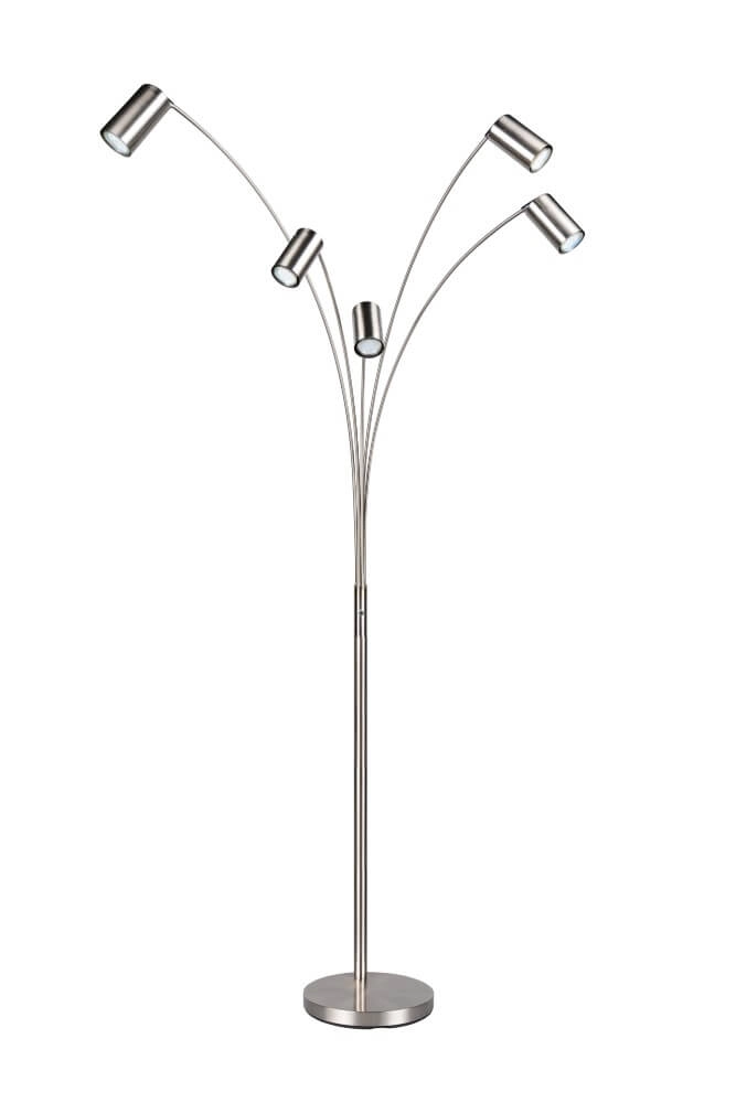Lampadaire 5 lumières Marley Acier inoxydable Trio 4017807612356