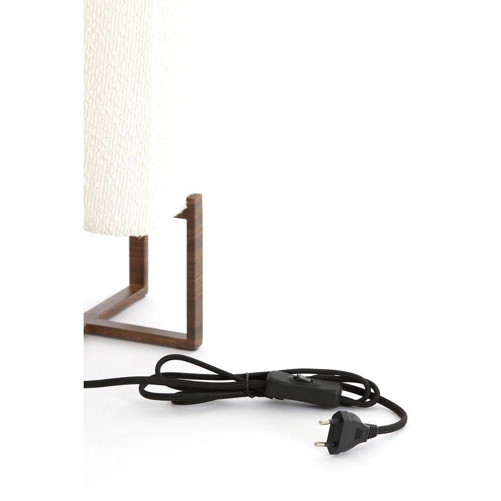 Lampe de table Wyn 50,5 cm - corde crème avec aspect noyer Light & Living 8717807792565
