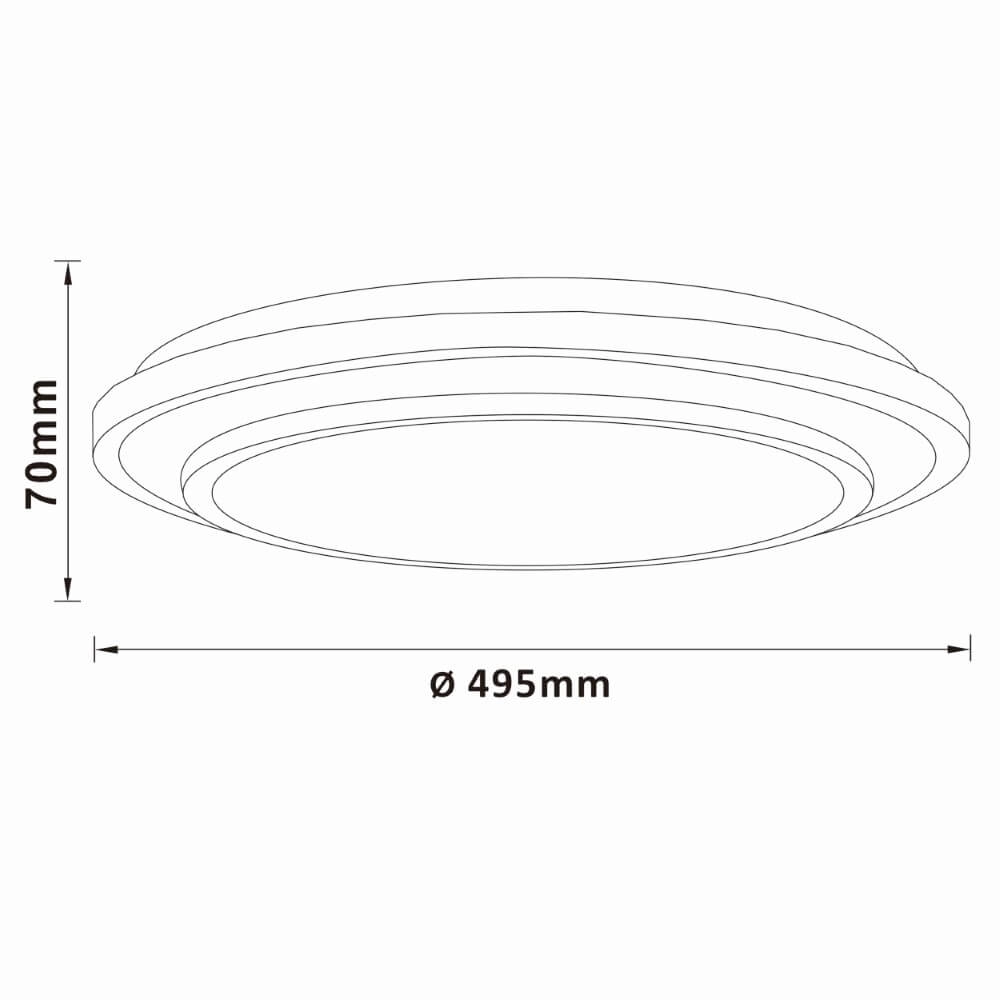 Plafonnier noir Luciano Ø 49,5 cm Brilliant 4004353426506