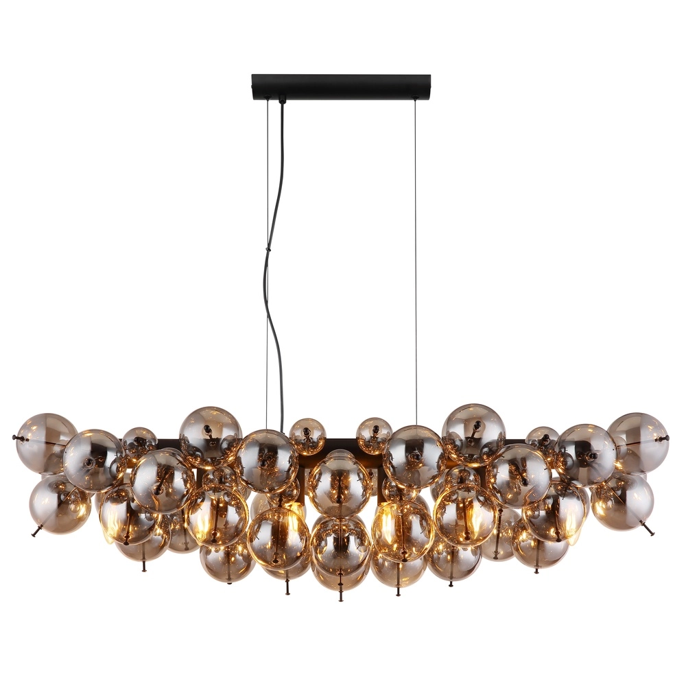 Lampe pendante unique Udo Verre fumé 100 cm Globo 9007371471263