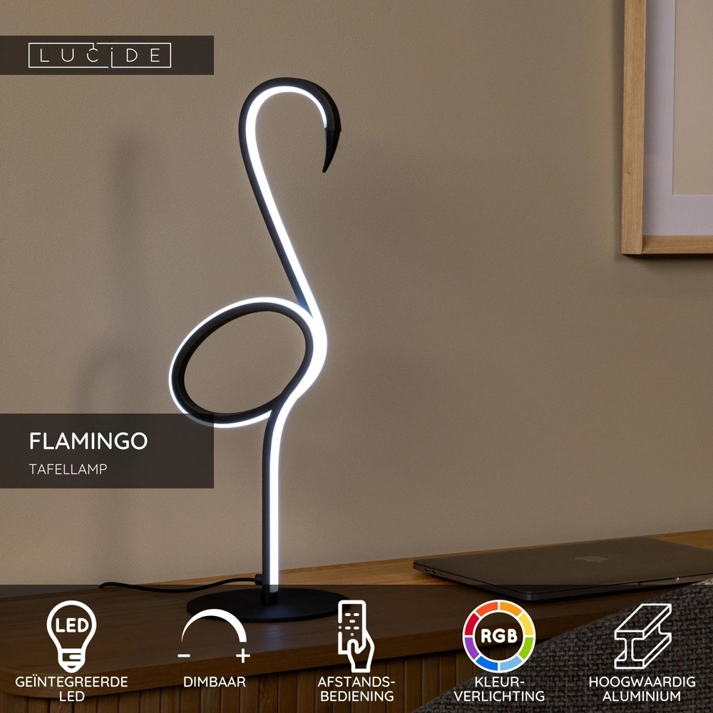 Lampe de table Flamingo Noir Lucide 5411212051745