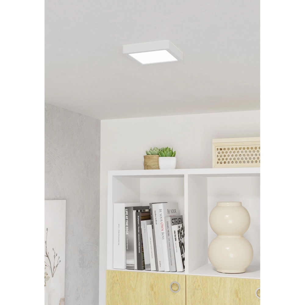 Lumière LED de plafond Fueva 6 Carré - Blanc - 15x15cm Eglo 9008606330188