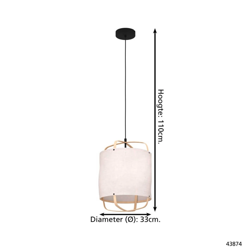 Lampe à suspension scandinave Surfleet Ø 33 cm Eglo 9002759438746