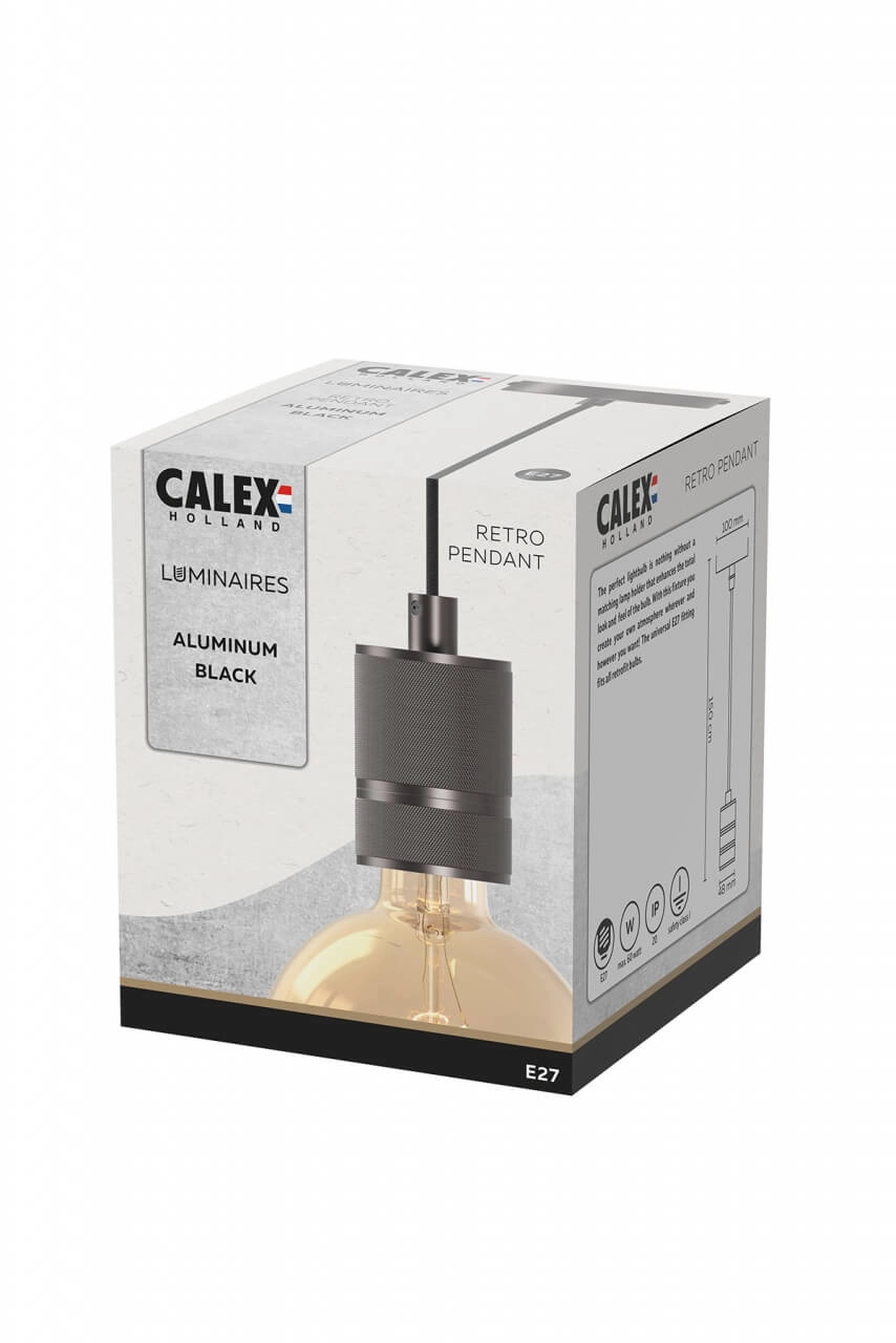 Lampe suspendue Pendel Cord noir Circle 8712879155713