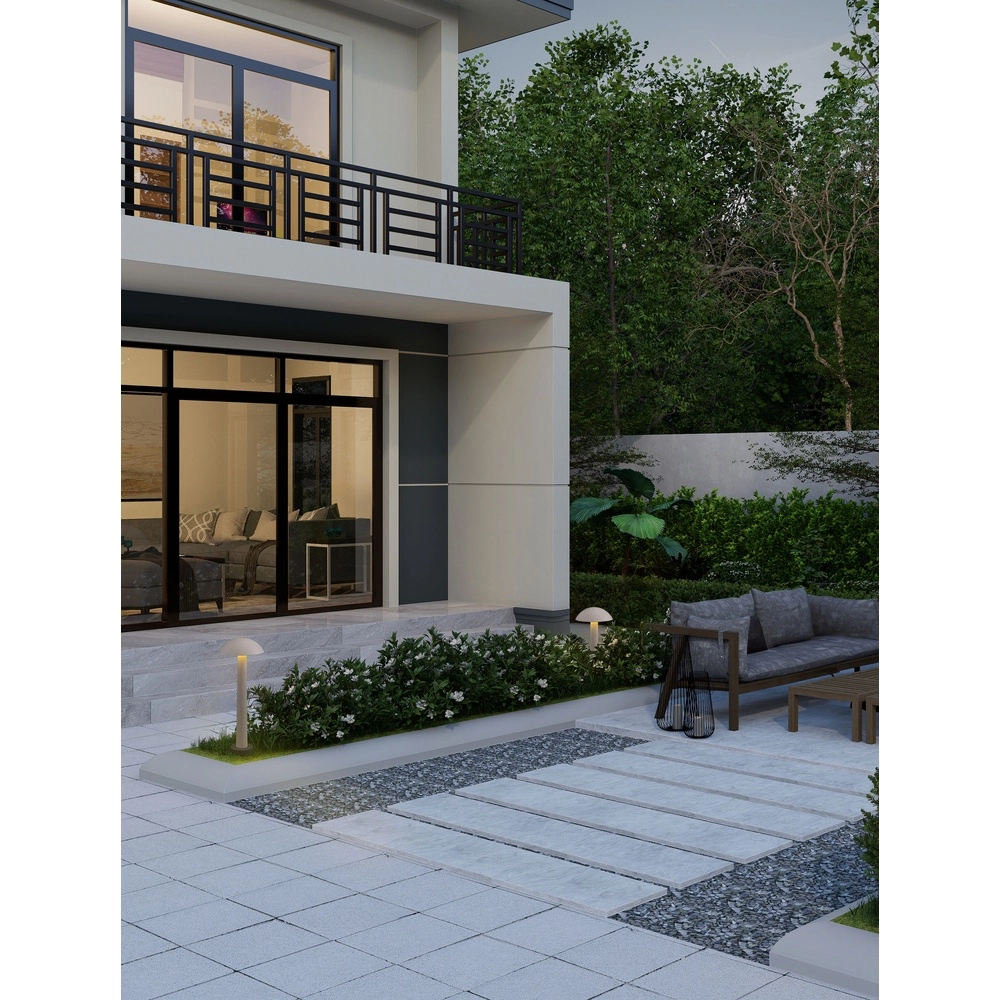 Lampe de jardin ronde Tura blanc 55cm Lyora 5212017471543